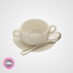 Soup Cup Saucer And Soup Spoon