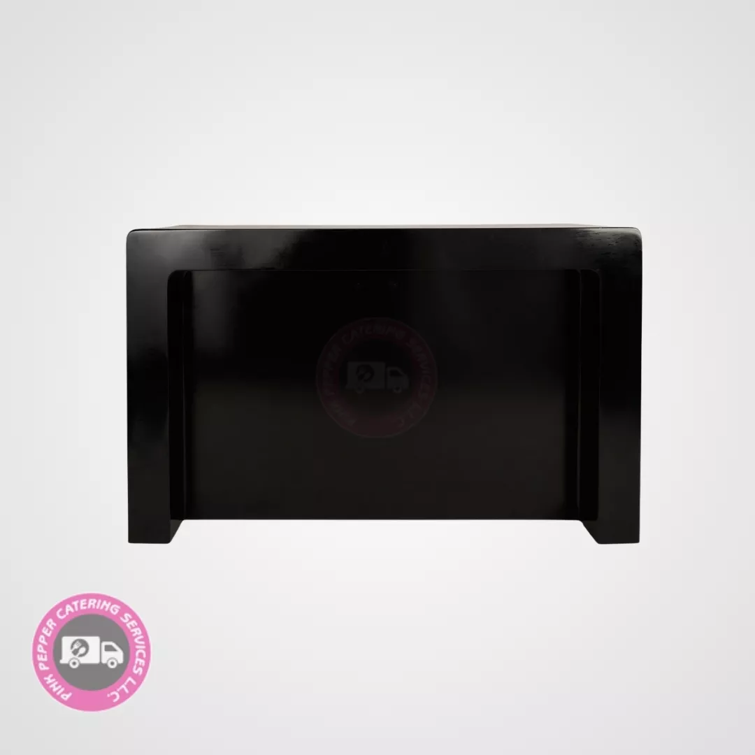 Black Rectangular Display Counter Table